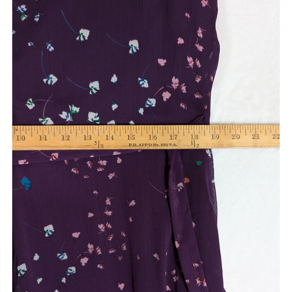 DKNY Plum chiffon Dress Sz16 B42"W37"L48" - Picture 9 of 10